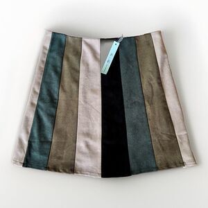 She & Sky Striped Preppy Mini Skirt NWT Medium